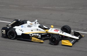 Josef Newgarden on course at the Indianapolis Motor Speedway. [Jim Haines Photo]