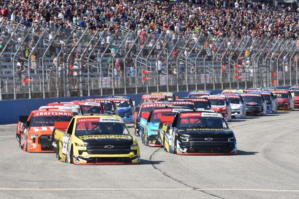 The start of the NASCAR Craftsman Truck Series Clean Harbors 175 at the Milwaukee Mile. [John Wiedemann Photo]