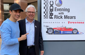 Helio Castroneves and Rick Mears - both 4-TIme Indy winners. [Eddie LePine photo]