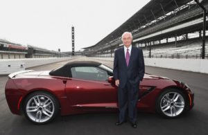 Roger Penske stands at the yard of bricks at the Indianapolis Motor Speedway. [Chris Owens Photo]